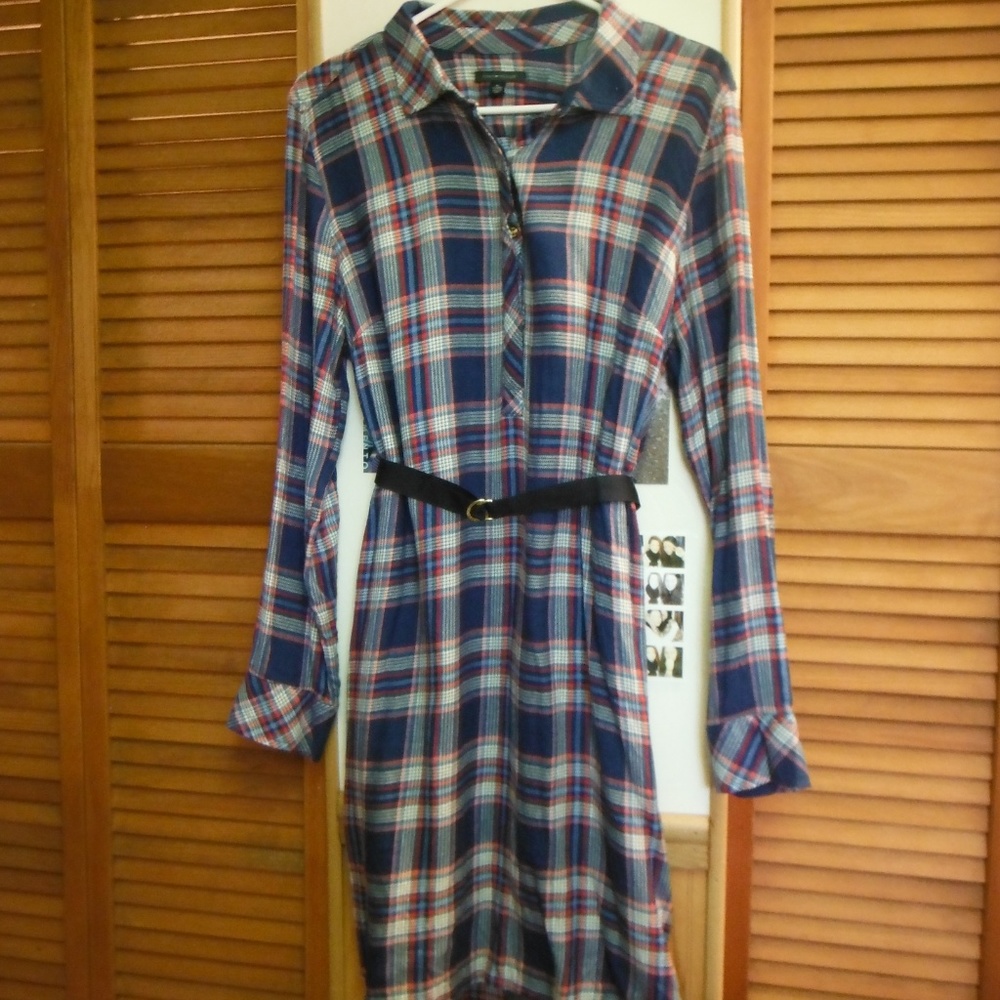 Tommy Hilfiger Long-Sleeve Flannel Dress